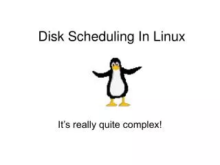 Disk Scheduling In Linux