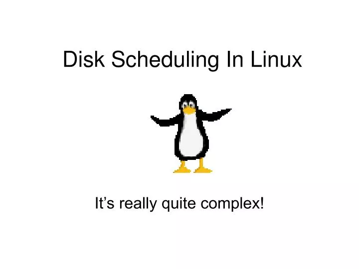 disk scheduling in linux