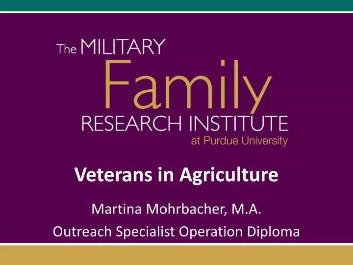 veterans in agriculture