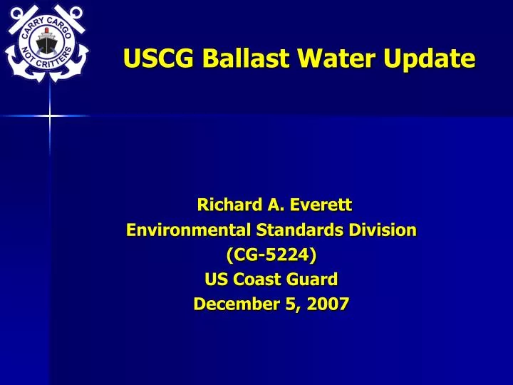 uscg ballast water update