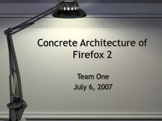 Concrete Architecture of Firefox 2