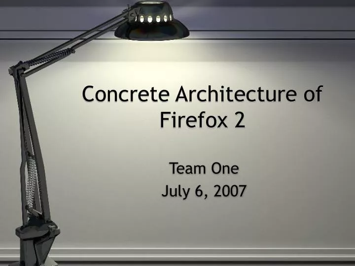 concrete architecture of firefox 2