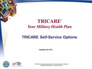 TRICARE Your Military Health Plan: TRICARE Self-Service Options