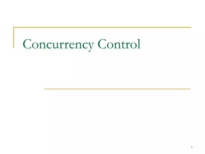 concurrency control