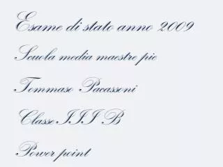esame di stato anno 2009