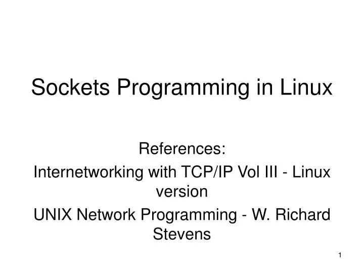 sockets programming in linux