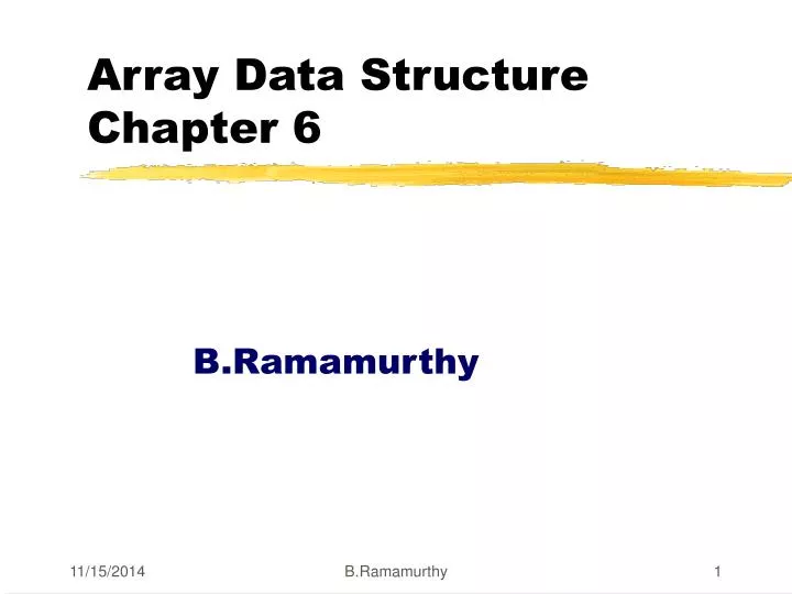 array data structure chapter 6