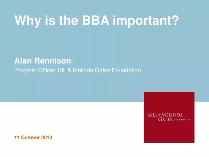 why is the bba important