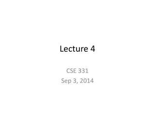 Lecture 4