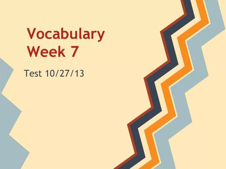 vocabulary week 7
