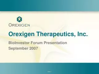Orexigen Therapeutics, Inc.