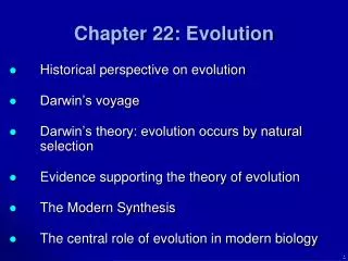 Chapter 22: Evolution