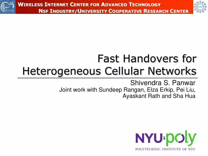 fast handovers for heterogeneous cellular networks