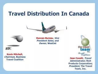 Travel Distribution In Canada