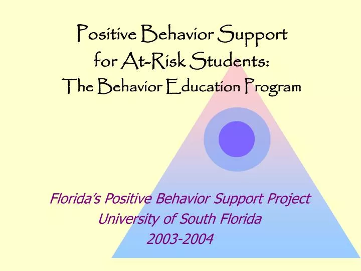 positive behavior support for at risk students the behavior education program