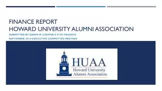 Finance report Howard university alumni association