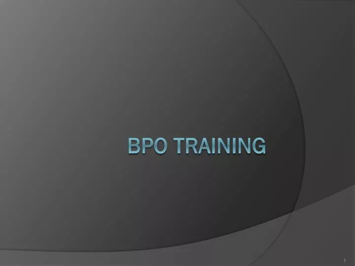 bpo training