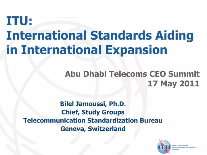 itu international standards aiding in international expansion