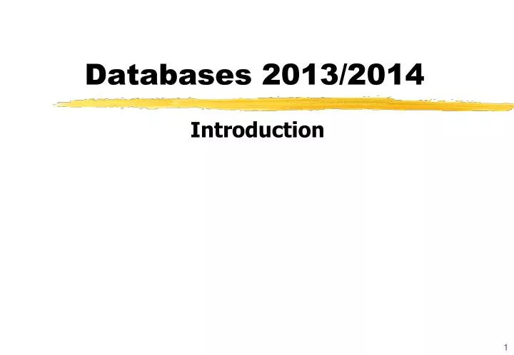 databases 2013 2014
