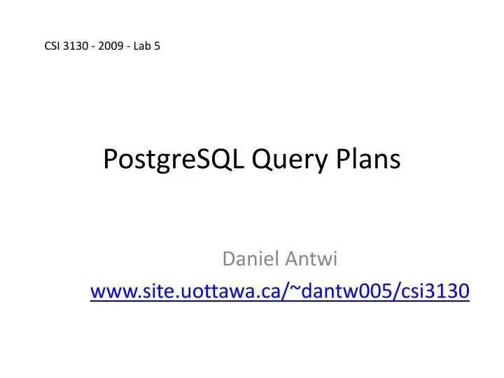 postgresql query plans