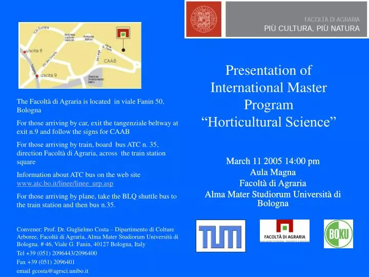 presentation of international master program horticultural science