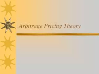 arbitrage pricing theory