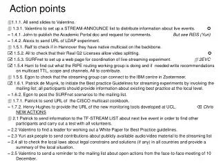 Action points