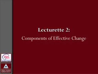 Lecturette 2: