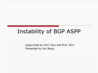 Instability of BGP ASPP