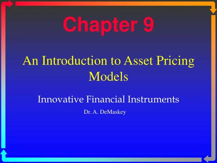 an introduction to asset pricing models