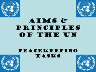 Aims &amp; Principles of the UN