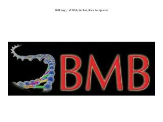 BMB Logo, Left DNA, No Text, Black Background