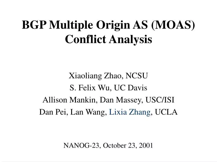 bgp multiple origin as moas conflict analysis