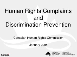 Human Rights Complaints and Discrimination Prevention