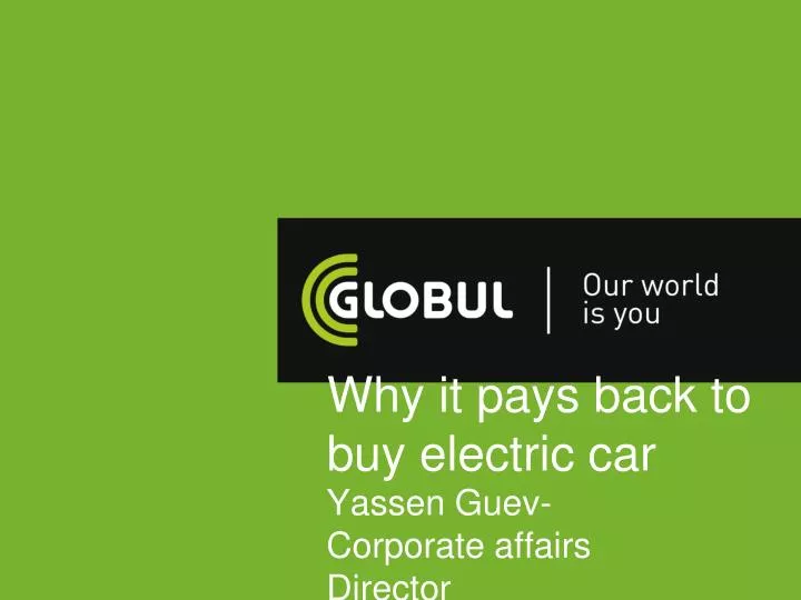 why it pays back to buy electric car