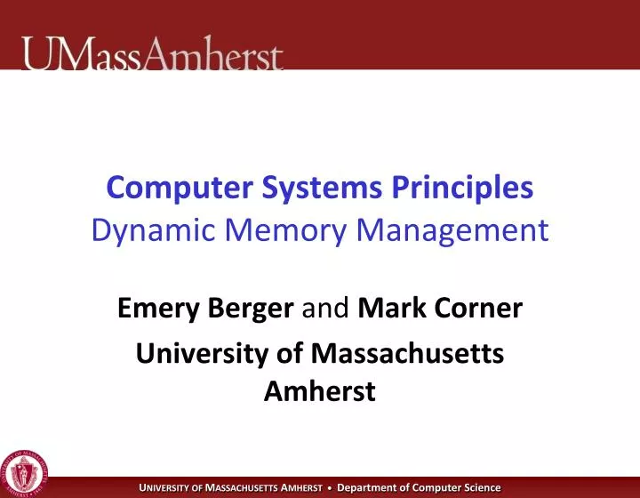 computer systems principles dynamic memory management
