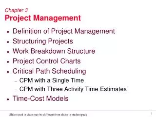 PPT - Chapter 3 Project Management PowerPoint Presentation, Free ...