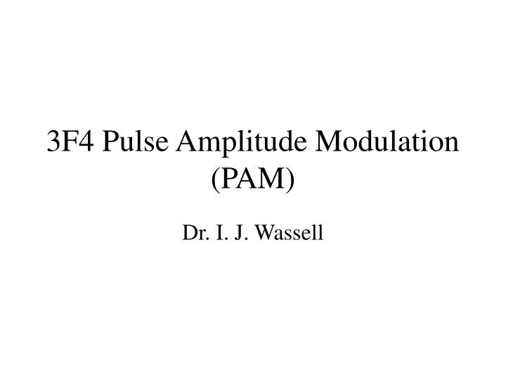 3f4 pulse amplitude modulation pam