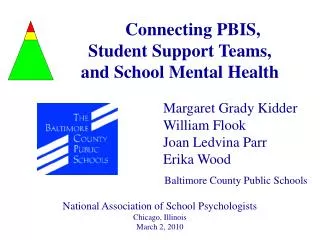 Connecting PBIS, Student Support Teams, and School Mental Health