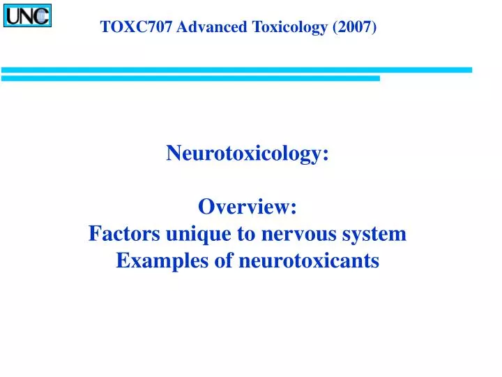 toxc707 advanced toxicology 2007