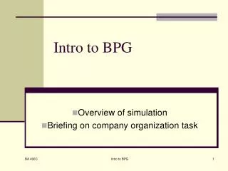 Intro to BPG