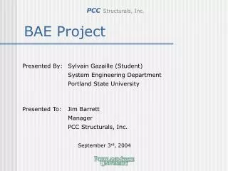 BAE Project