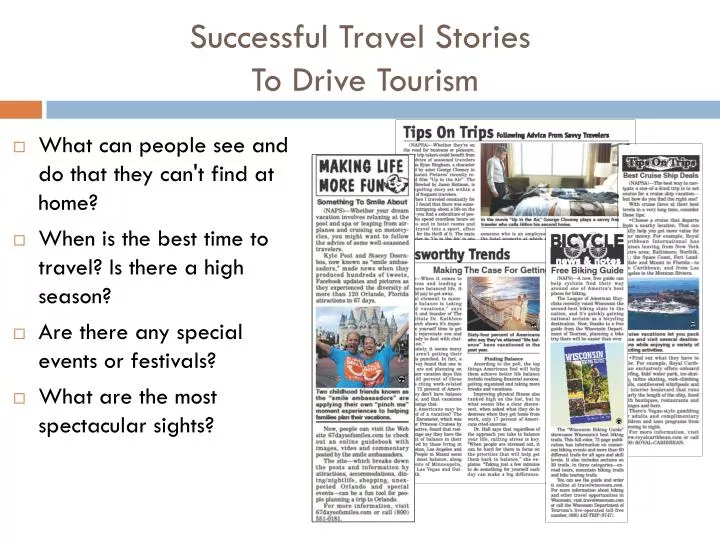 successful travel stories to drive tourism