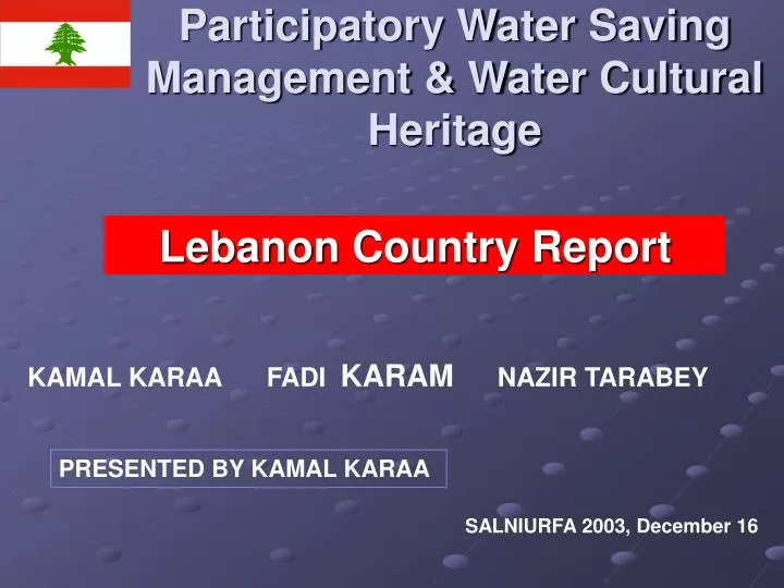 participatory water saving management water cultural heritage