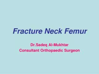 fracture neck femur