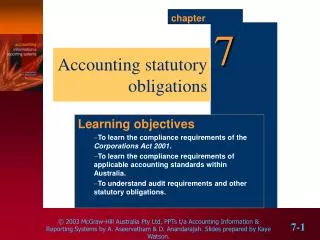 Accounting statutory obligations