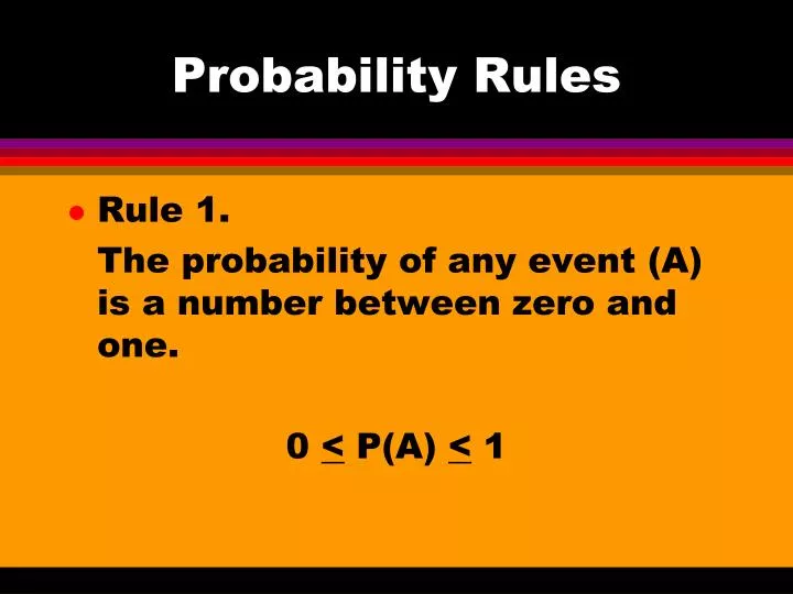 probability rules