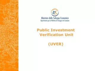 Public Investment Verification Unit (UVER)