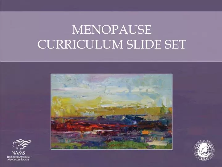 menopause curriculum slide set