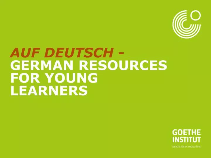 auf deutsch german resources for young learners